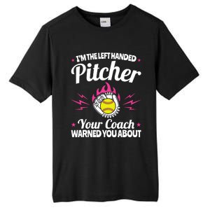 Lefty Southpaw IM The Left Handed Softball Pitcher Tall Fusion ChromaSoft Performance T-Shirt