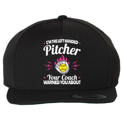 Lefty Southpaw IM The Left Handed Softball Pitcher Wool Snapback Cap