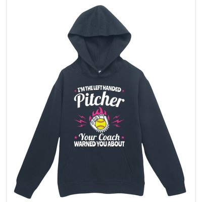 Lefty Southpaw IM The Left Handed Softball Pitcher Urban Pullover Hoodie