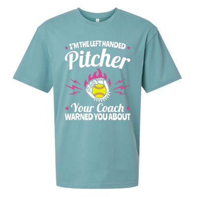 Lefty Southpaw IM The Left Handed Softball Pitcher Sueded Cloud Jersey T-Shirt