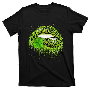 Lips Sexy Irish Shamrock Green St Patricks Day T-Shirt