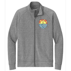 Lake Sara Illinois IL Sunset Vacation Souvenir Stretch Full-Zip Cadet Jacket