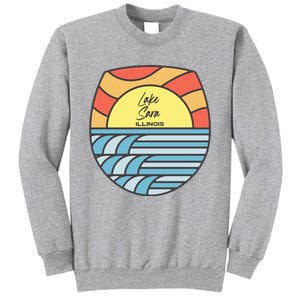 Lake Sara Illinois IL Sunset Vacation Souvenir Tall Sweatshirt