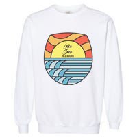 Lake Sara Illinois IL Sunset Vacation Souvenir Garment-Dyed Sweatshirt