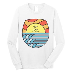 Lake Sara Illinois IL Sunset Vacation Souvenir Long Sleeve Shirt