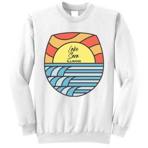 Lake Sara Illinois IL Sunset Vacation Souvenir Sweatshirt