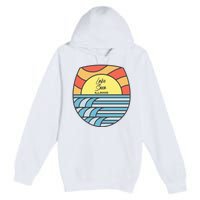 Lake Sara Illinois IL Sunset Vacation Souvenir Premium Pullover Hoodie