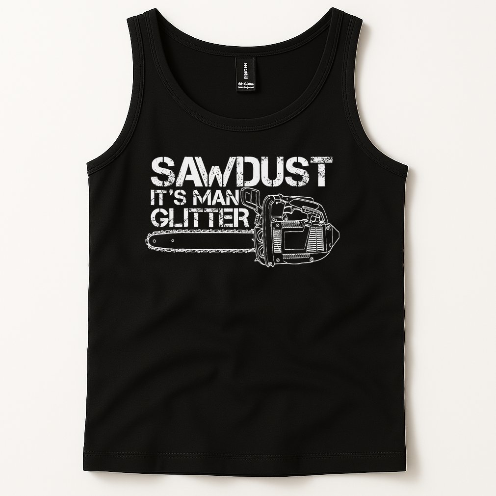 Lumberjack Sawdust Is Man Glitter Chainsaw Funny Tank Top