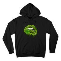 Lips Sexy Irish Leopard Print Shamrock Green St Patricks Day Tall Hoodie