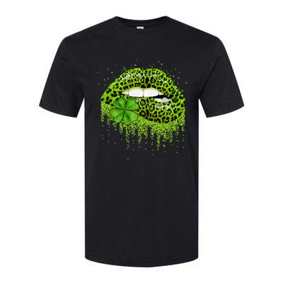 Lips Sexy Irish Leopard Print Shamrock Green St Patricks Day Softstyle CVC T-Shirt