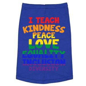 Lgbtq Support I Teach Kindness Peace Love Equality Gift Doggie Tank