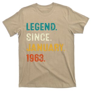 Legend Since January 1963 60th Birthday Gift 60 Year Old T-Shirt