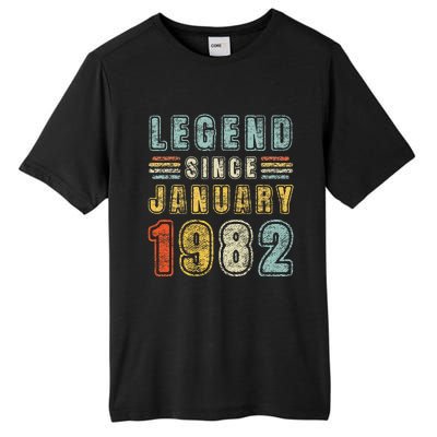 Legend Since January 1982 41 Years Old Vintage 41st Birthday Tall Fusion ChromaSoft Performance T-Shirt