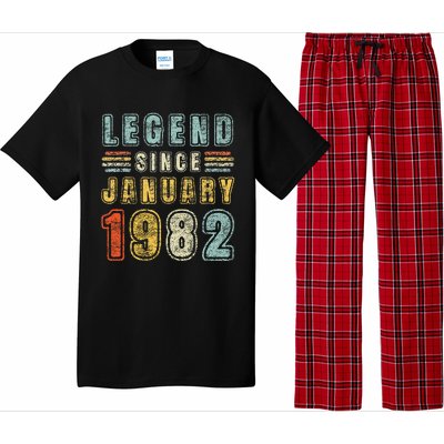 Legend Since January 1982 41 Years Old Vintage 41st Birthday Pajama Set