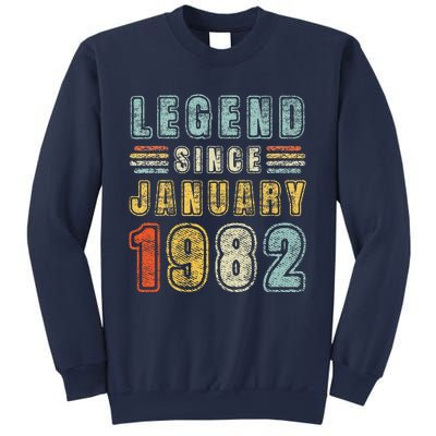 Legend Since January 1982 41 Years Old Vintage 41st Birthday Sweatshirt