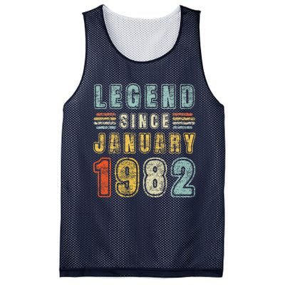 Legend Since January 1982 41 Years Old Vintage 41st Birthday Mesh Reversible Basketball Jersey Tank