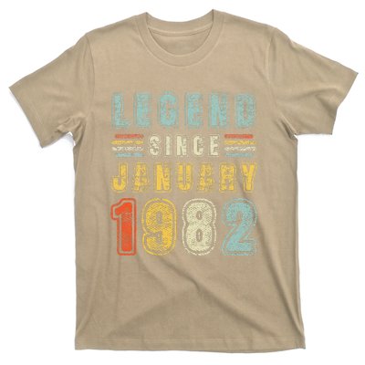 Legend Since January 1982 41 Years Old Vintage 41st Birthday T-Shirt