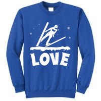 Love Ski Jumping Winter Sports Enthusiast Ski Ramp Lover Gift Sweatshirt