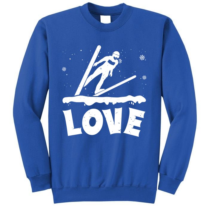 Love Ski Jumping Winter Sports Enthusiast Ski Ramp Lover Gift Sweatshirt