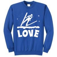 Love Ski Jumping Winter Sports Enthusiast Ski Ramp Lover Gift Tall Sweatshirt