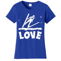 Love Ski Jumping Winter Sports Enthusiast Ski Ramp Lover Gift Women's T-Shirt