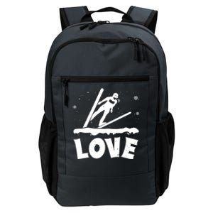 Love Ski Jumping Winter Sports Enthusiast Ski Ramp Lover Gift Daily Commute Backpack