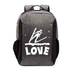 Love Ski Jumping Winter Sports Enthusiast Ski Ramp Lover Gift Vector Backpack