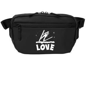 Love Ski Jumping Winter Sports Enthusiast Ski Ramp Lover Gift Crossbody Pack