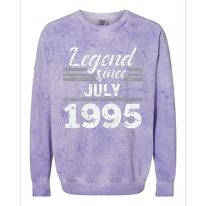 Legend Since July 1995 25th Birthday 25 Year Old Gift Colorblast Crewneck Sweatshirt