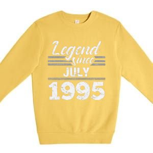 Legend Since July 1995 25th Birthday 25 Year Old Gift Premium Crewneck Sweatshirt