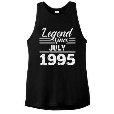 Legend Since July 1995 25th Birthday 25 Year Old Gift Ladies PosiCharge Tri-Blend Wicking Tank