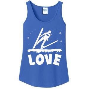 Love Ski Jumping Winter Sports Enthusiast Ski Ramp Lover Gift Ladies Essential Tank