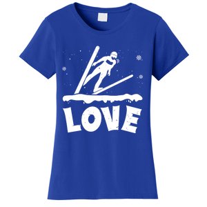 Love Ski Jumping Winter Sports Enthusiast Ski Ramp Lover Gift Women's T-Shirt