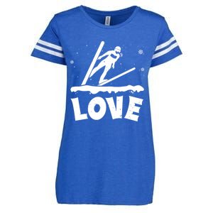 Love Ski Jumping Winter Sports Enthusiast Ski Ramp Lover Gift Enza Ladies Jersey Football T-Shirt