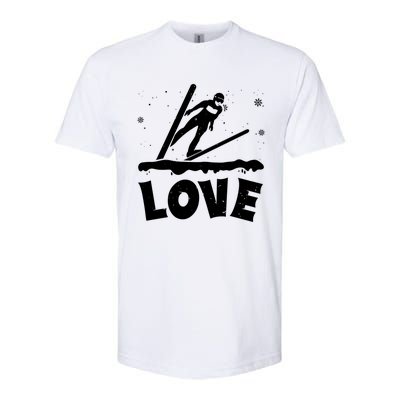 Love Ski Jumping Winter Sports Enthusiast Ski Ramp Lover Gift Softstyle® CVC T-Shirt