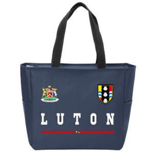 Luton Sportssoccer Jersey Flag Football Zip Tote Bag