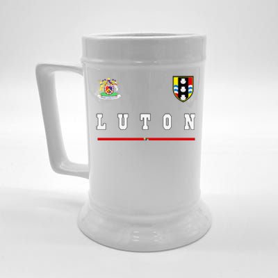 Luton Sportssoccer Jersey Flag Football Beer Stein