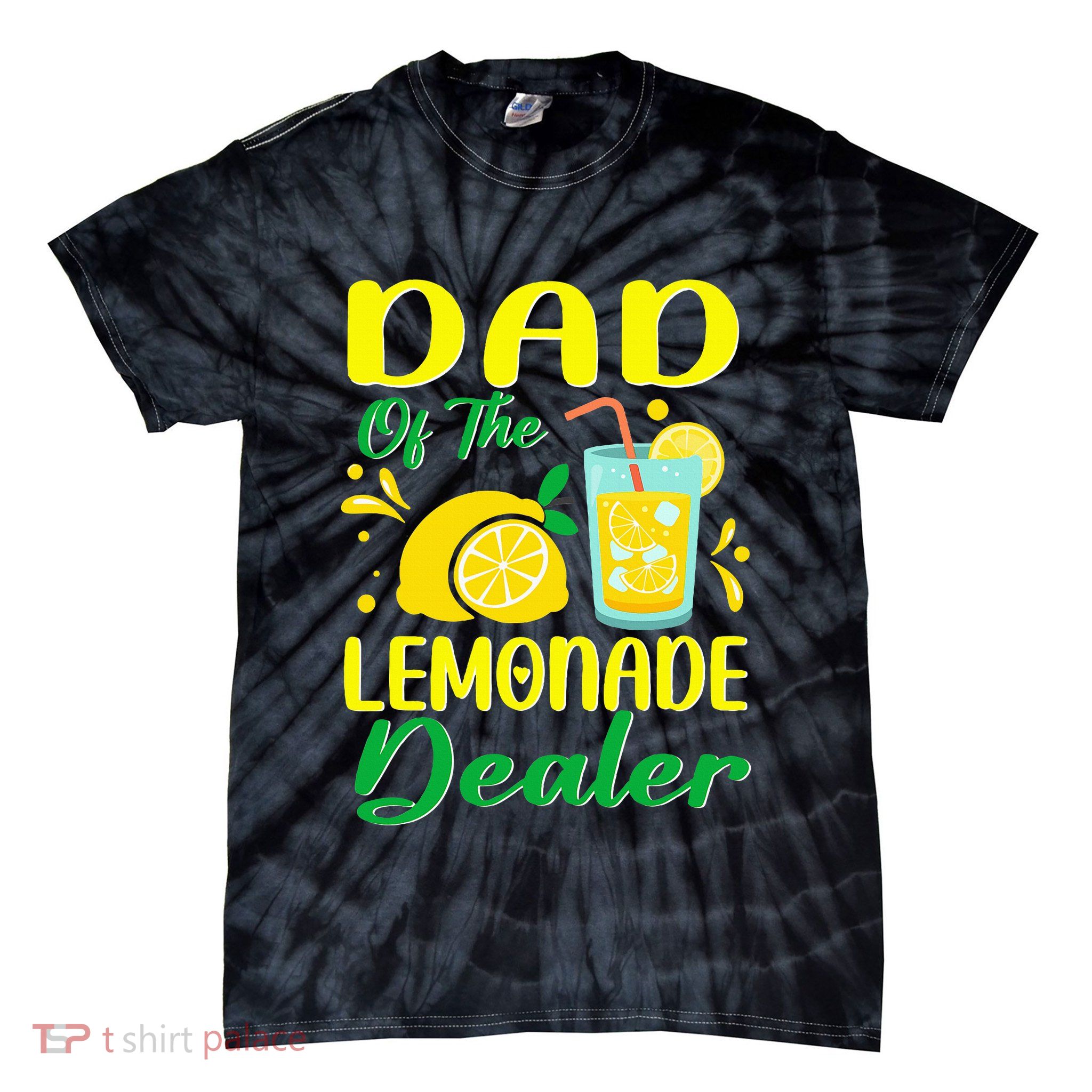 Lemonade Stand Juice Dad Of The Lemonade Dealer Birthday Tie-Dye T-Shirt