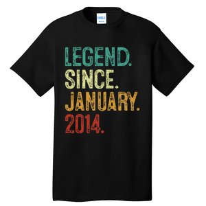 Legend Since January 2014 10th Birthday Tall T-Shirt