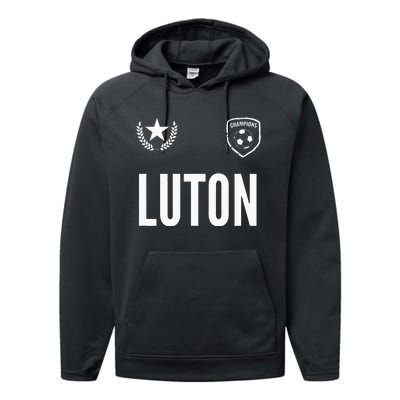 Luton Soccer Jersey Performance Fleece Hoodie