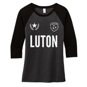 Luton Soccer Jersey Women's Tri-Blend 3/4-Sleeve Raglan Shirt