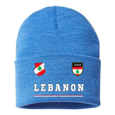 Lebanon Sportsoccer Jersey Flag Football Beirut Sustainable Knit Beanie