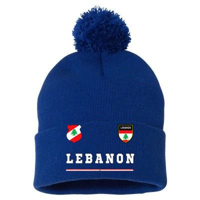 Lebanon Sportsoccer Jersey Flag Football Beirut Pom Pom 12in Knit Beanie