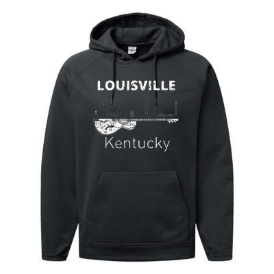 Louisville Souvenir Kentucky Lover Music Guitar Performance Fleece Hoodie