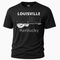 Louisville Souvenir Kentucky Lover Music Guitar Cooling Performance Crew T-Shirt