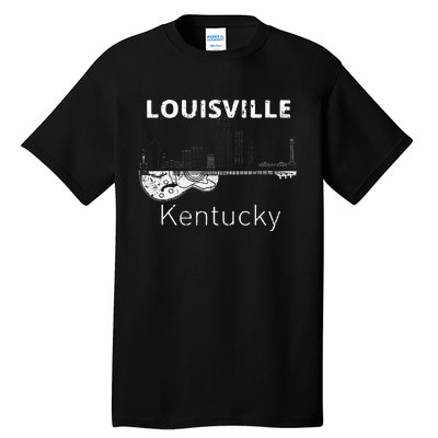 Louisville Souvenir Kentucky Lover Music Guitar Tall T-Shirt