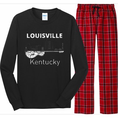 Louisville Souvenir Kentucky Lover Music Guitar Long Sleeve Pajama Set