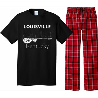 Louisville Souvenir Kentucky Lover Music Guitar Pajama Set