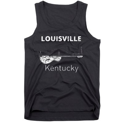 Louisville Souvenir Kentucky Lover Music Guitar Tank Top