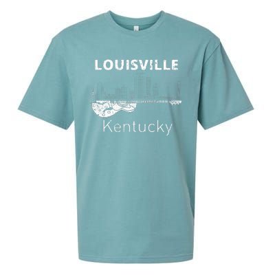 Louisville Souvenir Kentucky Lover Music Guitar Sueded Cloud Jersey T-Shirt